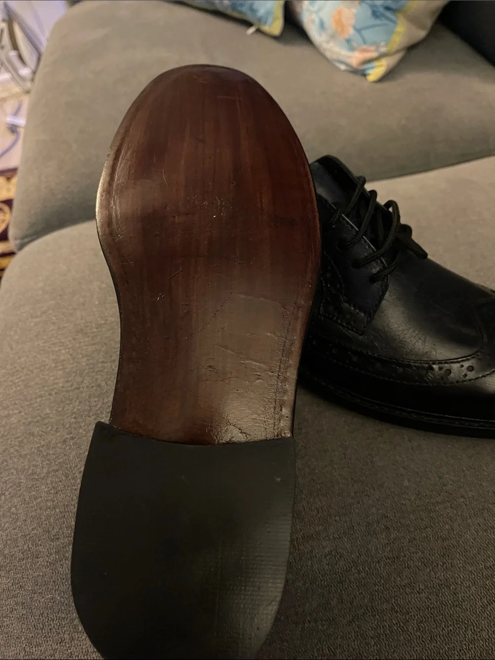 Classic Men's Brogue Lace-Up Dress Shoes in Black.
